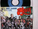 johnny hallyday rare ep glace a tout casser label bleu sans rabats + verso photo