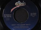 LUTHER VANDROSS: Don't You Know That? / Never Too Much 45 (faint promo stamp &