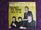 BEATLES+ Original U S picture sleeve ONLY Ticket to ride / Yes it is