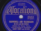 Sonny Terry on 78 rpm Vocalion 05453: Harmonica Blues/Harmonica and Washboard E-
