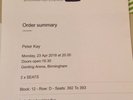 Peter Kay Tour tickets x 2  Genting Arena, Birmingham 23rd April 2018 
