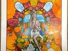 BEATLES ORIGINAL LSD 60'S POSTER, LUCY IN THE SKY, AMAZING PSYCHEDELIC GEM