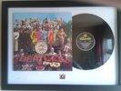 The Beatles; Sg. Peppers lonely hearts club band. 50th anniversary album.Framed.