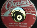 Sonny Boy Williamson 45 Blues Harp Don't Start Me Talkin All My Love In Vain VG+