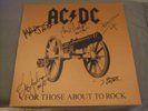 AC/DC AC DC FOR THOSE ABOUT TO ROCK  VINYL LP Fully Signed Orig Press EXCELLENT