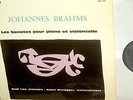 HENRI HONEGGER*BRAHMS*Cello sonatas*VALOIS MB 472 MONO