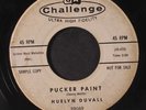 HUELYN DUVALL: Pucker Paint / Boom Boom Baby 45 (dj, plays well) Rockabilly
