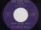 Black Gospel 45 - Williams Sisters - Happy In My Soul - Richburg - mp3
