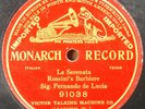 FERNANDO DE LUCIA Monarch 91038 La Serenata Rossini's Barbiere OPERA 78 RPM