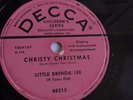 Little Brenda Lee - 78rpm single 10-inch –Decca #88215 Christy Christmas