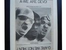 DEVO+Are We Not Men+POSTER+AD+RARE ORIGINAL 1978+QUALITY FRAMED+FAST+GLOBAL SHIP
