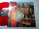 BEATLES SGT.PEPPERS 1986 UK CUTTING JAPAN LIMITED MONO RED VINYL W/RED WIDE OBI