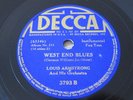 78 RPM Louis Armstrong DECCA 3793 West End Blues/Mahogany Hall Stomp   E