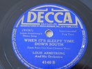 78 RPM Louis Armstrong DECCA 4140 You Rascal You/Sleepy Time Down South