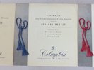 BACH Unaccompanied Violin Sonatas JOHANNA MARTZY - COLUMBIA 33CX 3LP COMPLETE NM