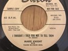 MARIE KNIGHT r&b popcorn soul 45 I Thought I Told You Not To Tell Them  Baton DJ