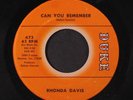 RHONDA DAVIS: Can You Remember / Long Walk On A Short Pier 45 Hear  (light scuf