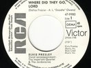 Rare deutsche weiße Promo-Single - Elvis Presley – Where Did They Go, Lord 1971