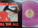 METALLICA - KILL 'EM ALL french.purple sparkle colour LP VINYL ALBUM . Black.