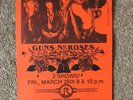 Original rare Guns N' Roses flyer Friday 28th March 1986 at the Roxy Theater