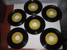 6 ORIGINAL CARL PERKINS 45'S: BLUE SUEDE SHOES #234 (4), ETC ON SUN RECORDS