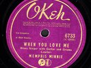 Memphis Minnie on Okeh 6733  Exc+