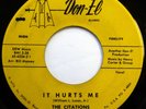 The CITATIONS 45 It Hurts Me/Kiss in the Night DON-EL doo wop VG+/VG++ Ws789