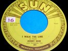 JOHNNY CASH I Walk The Line/Get Rhythm 45 Original 1st Press Sun Rockabilly
