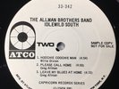 ALLMAN BROTHERS BAND   IDLEWILD SOUTH LP MONO WHITE LABEL DJ RARE LISTEN  ATCO
