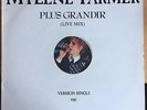 Mylène Farmer Maxi Promo copy Plus Grandir Live Mix disque EX pochette VG+