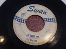 BEATLES SHE LOVES YOU I'LL GET YOU 45 WHITE LABEL PROMO SWAN LABEL BLUE LETTER
