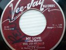 The Co-Hearts 1958 DOO WOP 45 My Love / Cry Baby on Vee-Jay Label Original D1017