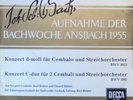 J.S. BACH - CEMBALO CONERTO - D-MOLL / C DUR - RICHTER / MULLER ANSBACH-DECCA NM