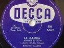 RICHIE VALENS - LA BAMBA / DONNA-SOUTH AFRICA-78 RPM- N/MINT UNPLAYED CONDITION
