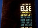 BLUE NOTE 1595 Somethin' Else ADDERLEY Miles Davis MONO original LP COVER (only)