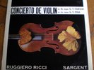 Tchaikovsky Dvorak Violin Concerto Ricci Sargent Decca SXL 2279 ED1 WB BB Spain