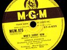 CONNIE FRANCIS  Who's sorry now  