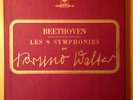 BEETHOVEN LES 9 SYMPHONIES BRUNO WALTER CBS FRENCH IMPORT BOX SET NEAR MINT