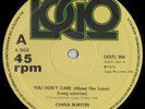 CHINA BURTON : you don't care   RARE 12 réedit MODERN SOUL