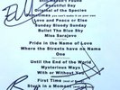 u2 signed set list  from 2005 vertigo msg new york ...stunning item