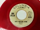 Bob Dylan LIKE A ROLLING STONE Parts I&II COLUMBIA JZSP 110939 RED VINYL 45 VG+