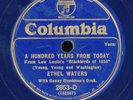 78tk-Jazz-COLUMBIA 2853-D-Ethel Waters w/ Benny Goodman  ****Royal Blue Wax