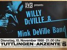 WILLY DE VILLE & MINK DE VILLE 1988 TUTTLINGEN + Tour Plakat + Konzert Poster