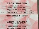 2 places IRON MAIDEN cat1 bloc O ,places assises 06/07/18 Paris Bercy
