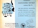 COLUMBIA 1949 ANDY WARHOL Cover Art PROKOFIEV Alexander Nevsky ORMANDY ML-4247