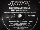 SUPER RARE-MARILYN MONROE- I WANNA BE LOVED BY YOU-SOUTH AFRICA-78 RPM-UNPLAYED