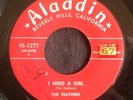Feathers, I Need A Girl & Standin' Right There on Aladdin 3277, Orange Label