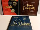 Opera 3 BOX SETS vinyl LP  LA BOHEME, Verdi La Traviata, Donizetti Don Pasquale