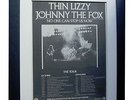 THIN LIZZY+Johnny The Fox+TOUR+POSTER+AD+FRAMED+ORIGINAL 1976+FAST GLOBAL SHIP