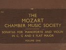 LILI KRAUSS -PIANO- & GOLDBERG -VIOLIN- Mozart Chamber Society: Volume one A297